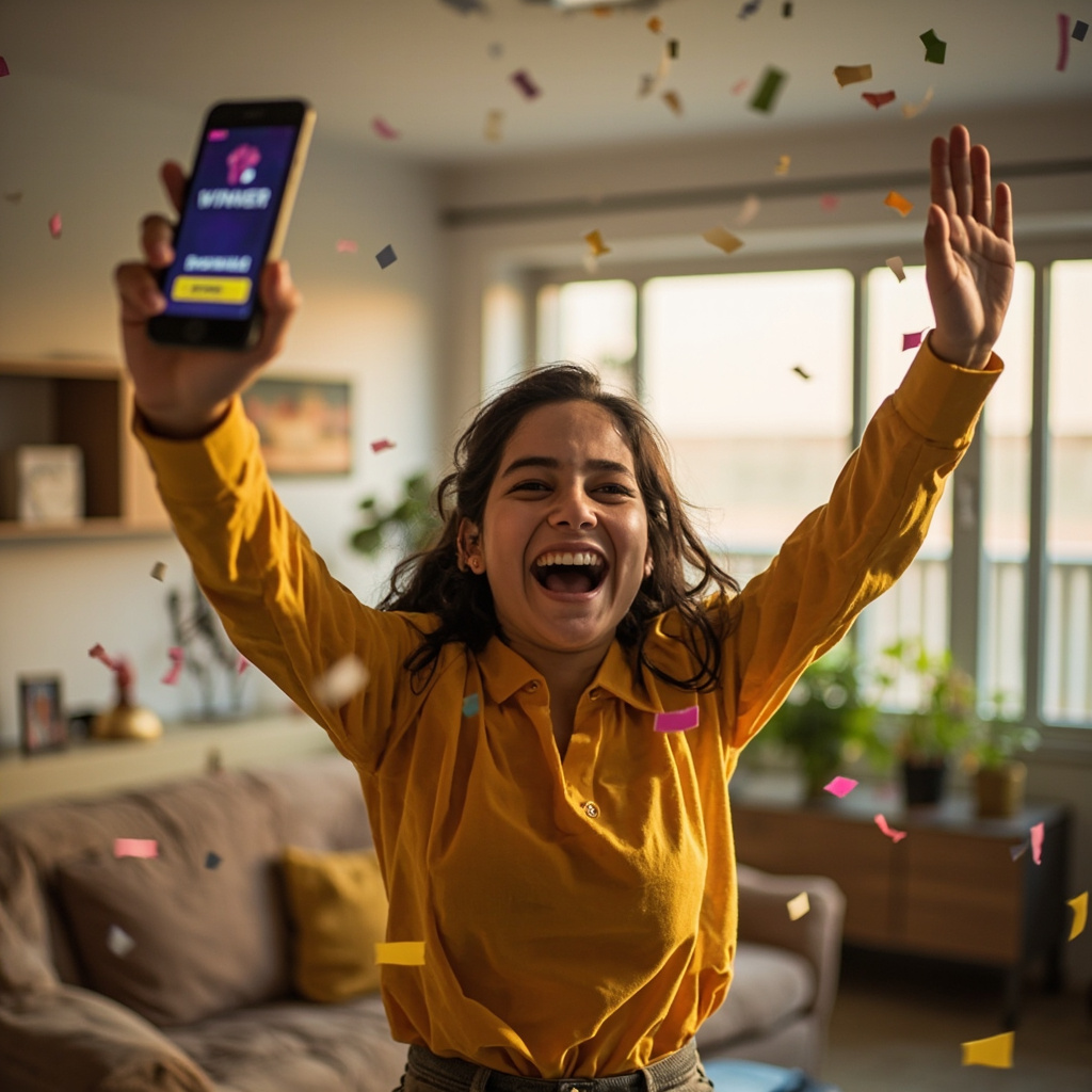 Fantasy cricket winner celebration